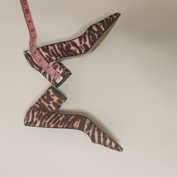 Nine West Women's Brown Leopard Print Block Heel Pump Size 7 - Picture 3 of 7
